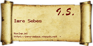 Imre Sebes névjegykártya